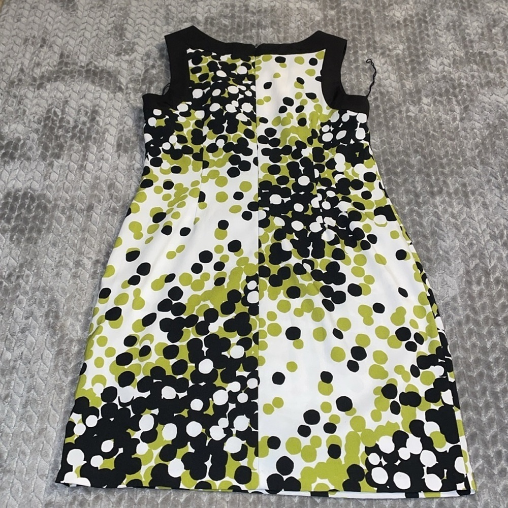RN Studio/Ronni Nicole Sheath Polka Dot Dress. Size 12. Green/Black/White - Picture 4 of 11